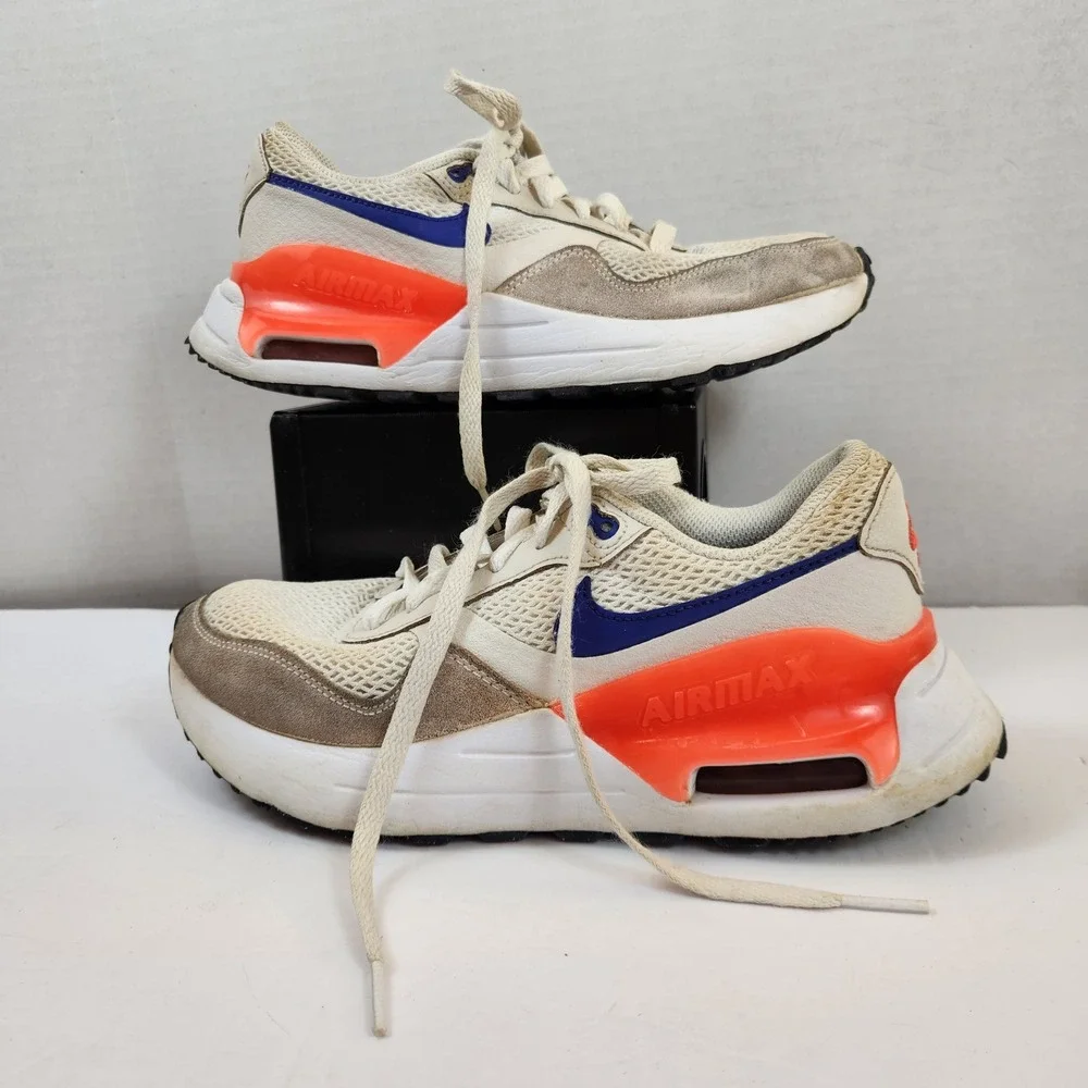 Nike‎ Air Max 97 White Orange Blue Women's Athletic Shoes Size 7 Casual Sneaker